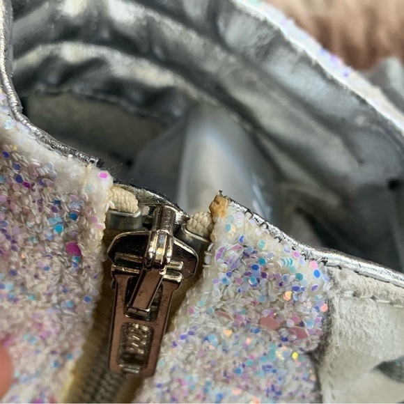 P448 Skate High-Top Sneaker White Glitter - Picture 10 of 13